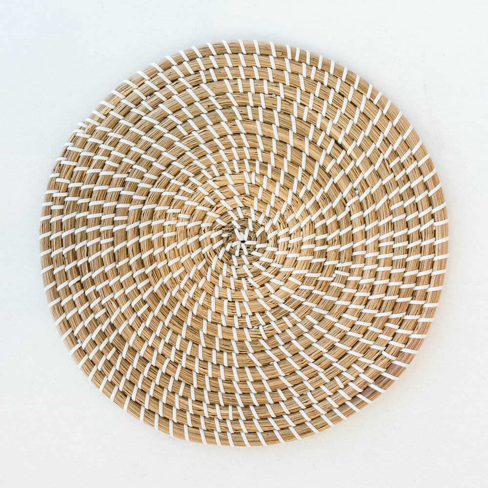 natural + white placemat