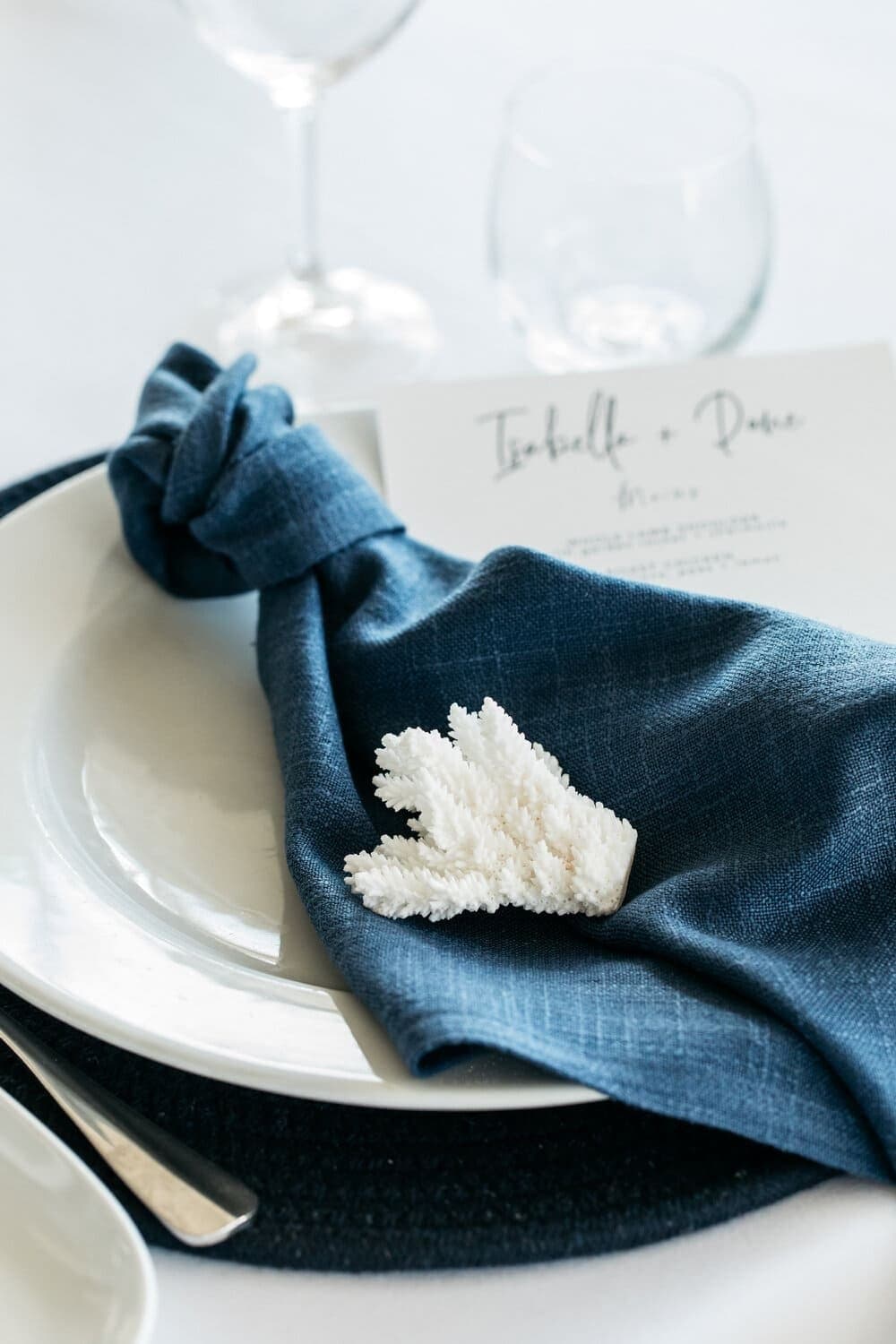 Rustic Navy Napkin